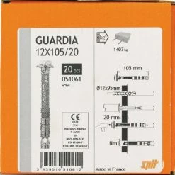 SPIT 051061 Cheville GUARDIA 12 X 105 / 20 (garde Corps) - Boîte De 20 -France SPIT Soldes 2022 6986 3